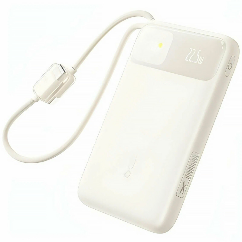 Power Bank Baseus 10000 mAh EnerFill FC11 PD22.5W with cable  (2USB-C) (E0027R) (Biege)