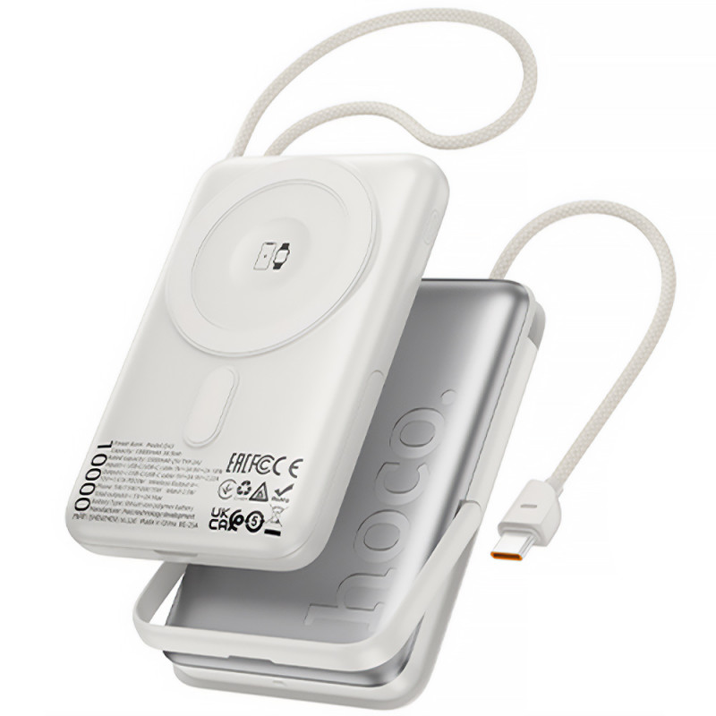 Power Bank Hoco 10000 mAh Q43 Clever PD20W с БЗУ+iWatch Type-C (Silver)