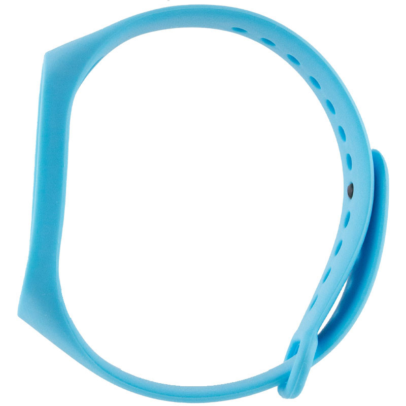 Фото Силіконовий ремінець на Xiaomi Mi Band 3/4 (Блакитний / Light Blue) на vchehle.ua