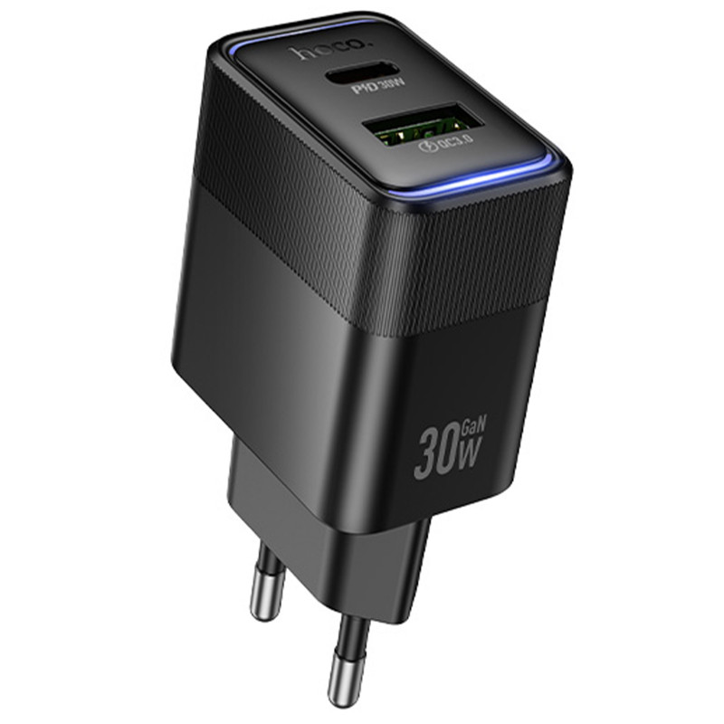 СЗУ Hoco CS112A Lounge PD30W+QC3.0 (1USB-A/1C) (Black)