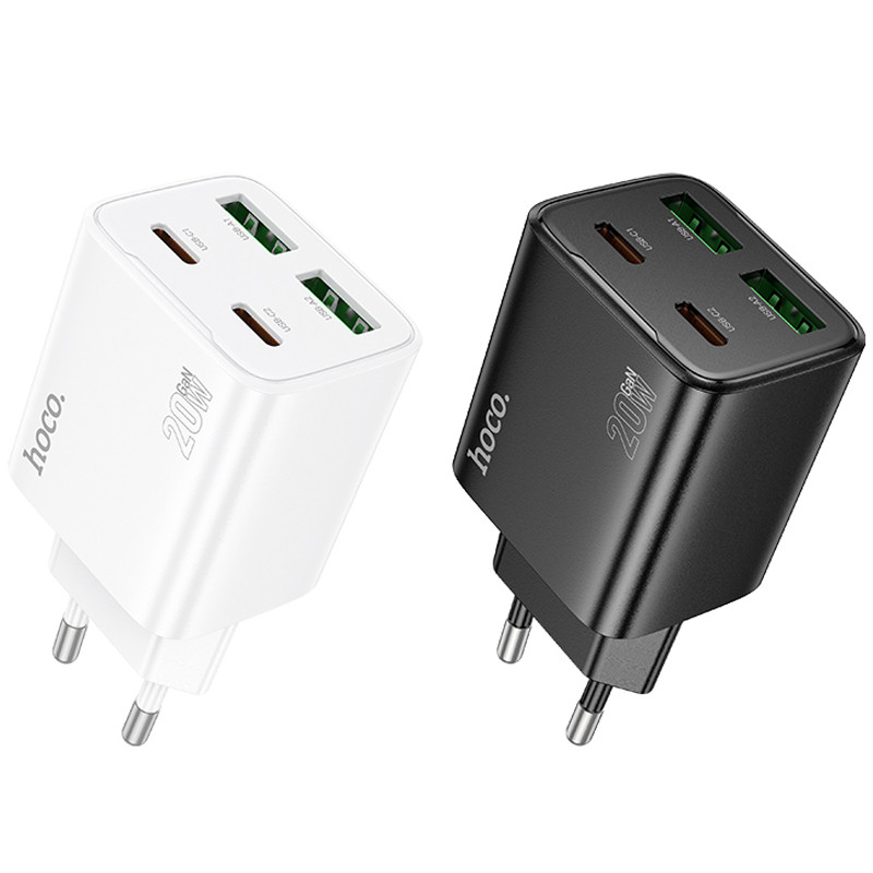 СЗУ Hoco N55 Fundador PD20W+QC3.0 (2USB-A/2C)