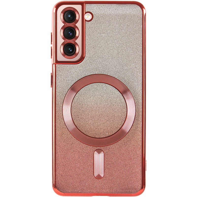 Фото TPU чехол Delight case with Magnetic Safe с защитными линзами на камеру для Samsung Galaxy S21 FE (Красный / Red) на vchehle.ua