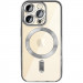Фото TPU чехол Fibra Chrome with Magnetic safe для Apple iPhone 15 Pro (6.1") (Silver) на vchehle.ua