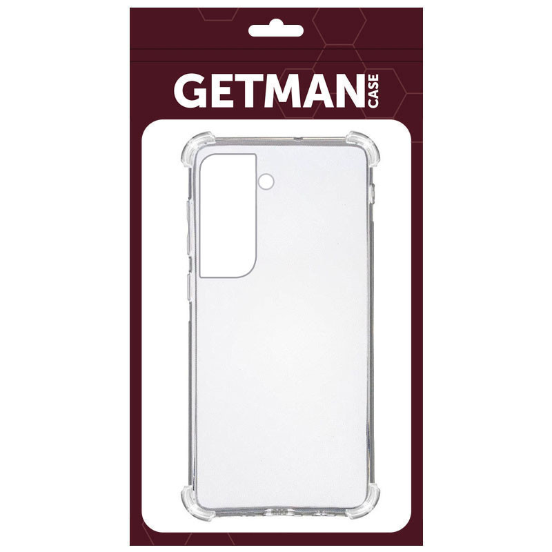 Фото TPU чохол GETMAN Ease logo посилені кути на Samsung Galaxy S21+ (Прозорий / Transparent) на vchehle.ua