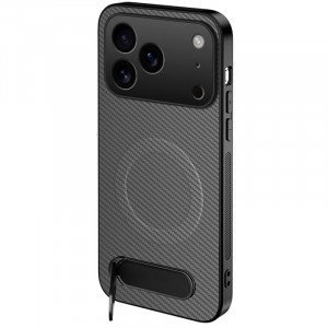 TPU+PC чехол Carbon Kickstand Magnetic Case для iPhone 17 Pro