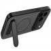 Фото TPU+PC чехол Carbon Kickstand Magnetic Case для Apple iPhone 17 Pro / 18 Pro (6.3") (Grey) на vchehle.ua