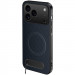 TPU+PC чехол Carbon Kickstand Magnetic Case для Apple iPhone 17 Pro / 18 Pro (6.3") (Sapphire blue)