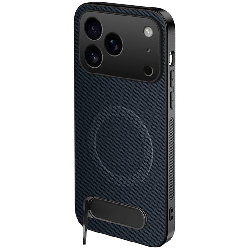 TPU+PC чохол Carbon Kickstand Magnetic Case на Apple iPhone 17 Pro Max / 18 Pro Max (6.9") (Sapphire blue)