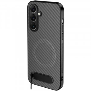 TPU+PC чехол Carbon Kickstand Magnetic Case для Samsung Galaxy A17 5G