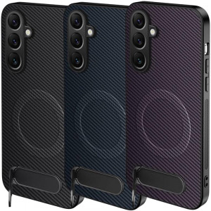 TPU+PC чохол Carbon Kickstand Magnetic Case на Samsung Galaxy S25 FE