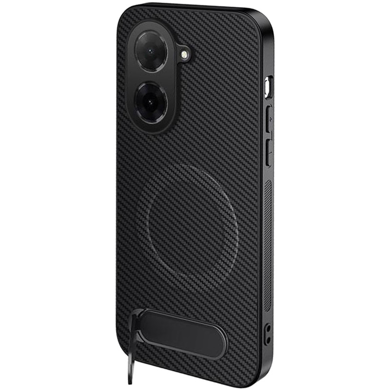 TPU+PC чохол Carbon Kickstand Magnetic Case на Xiaomi Redmi A5 (Black)