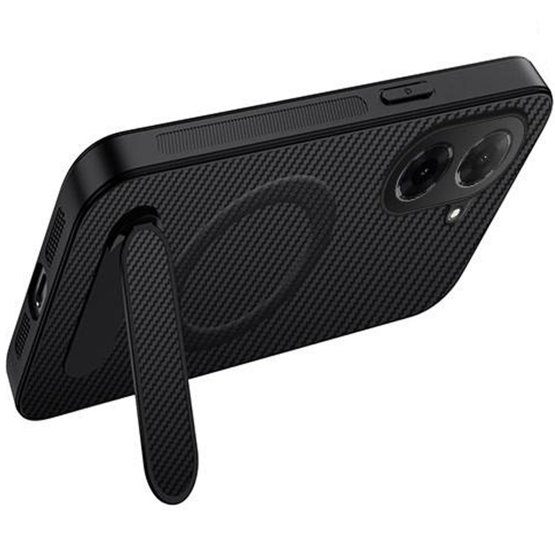Фото TPU+PC чохол Carbon Kickstand Magnetic Case на Xiaomi Redmi A5 (Black) на vchehle.ua