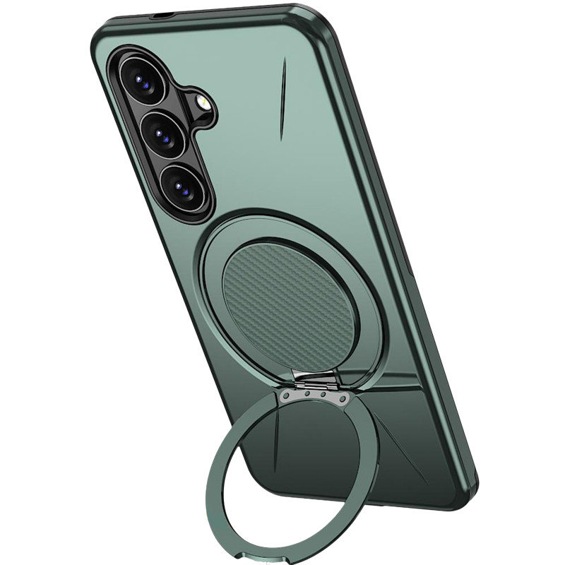 Фото TPU+PC чохол Kalebol Magnetic Case на Samsung Galaxy A18 / A17 (Grey Green) в маназині vchehle.ua