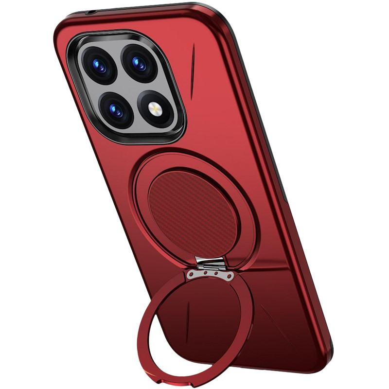 Фото TPU+PC чохол Kalebol Magnetic Case на Xiaomi 15T (Red) в маназині vchehle.ua