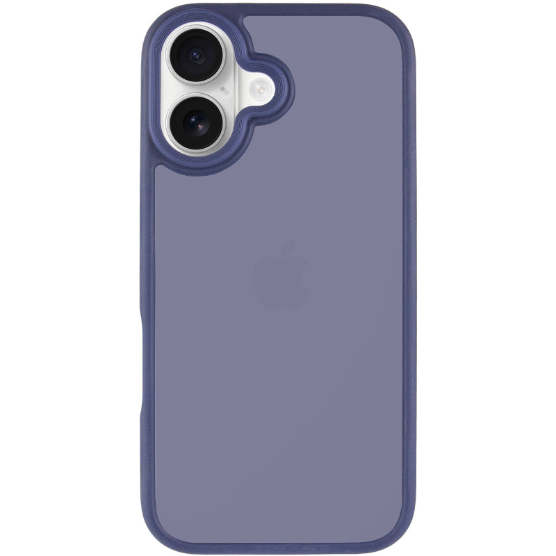 Фото TPU+PC чехол Metal Buttons для Apple iPhone 16 (6.1") (Синий / Navy Blue) на vchehle.ua