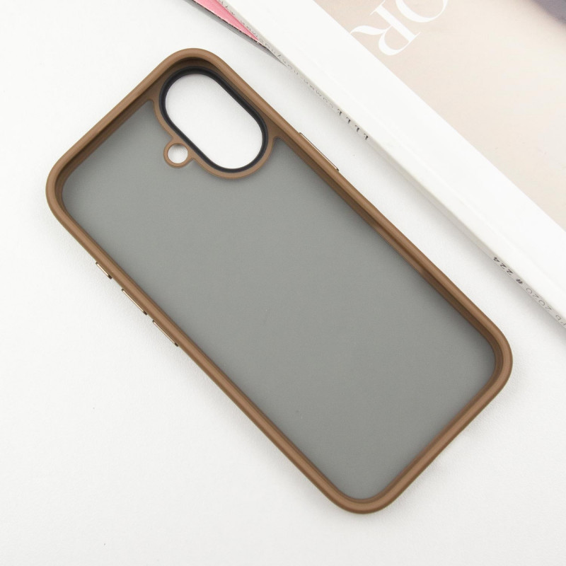 TPU+PC чехол Metal Buttons для Apple iPhone 16 (6.1") (Золотой / Gold) в магазине vchehle.ua
