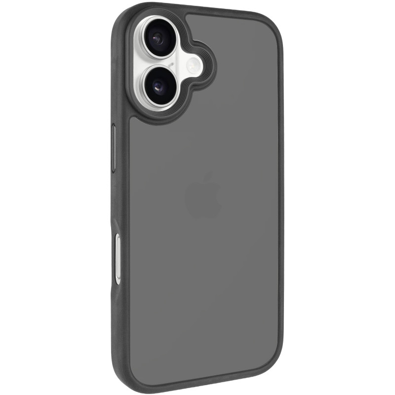 TPU+PC чохол Metal Buttons на Apple iPhone 17 (6.3") (Чорний / Black)