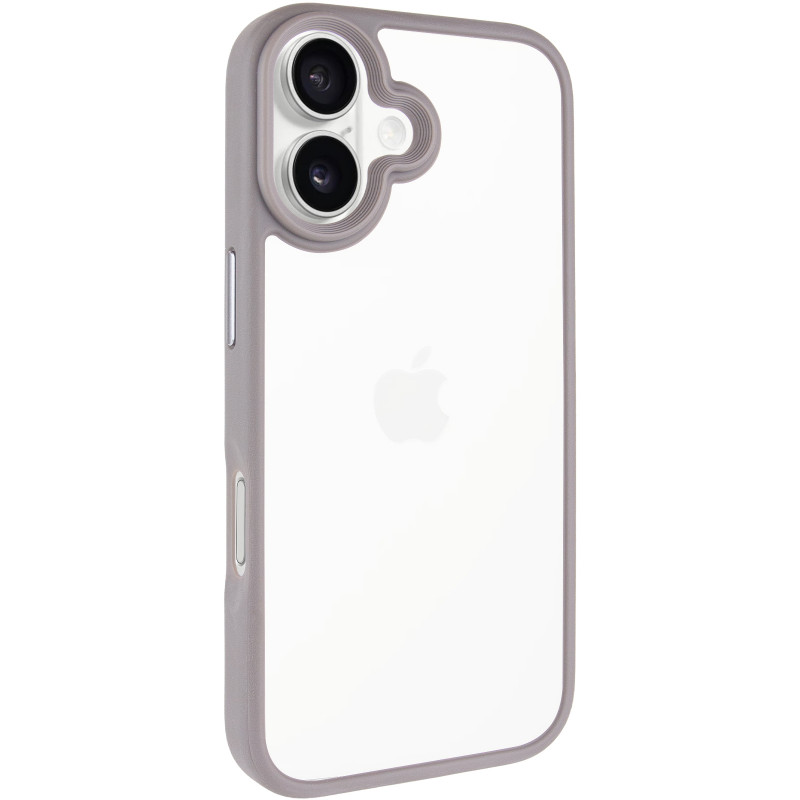 TPU+PC чохол Metal Buttons на Apple iPhone 17 (6.3") (Сірий / Grey)