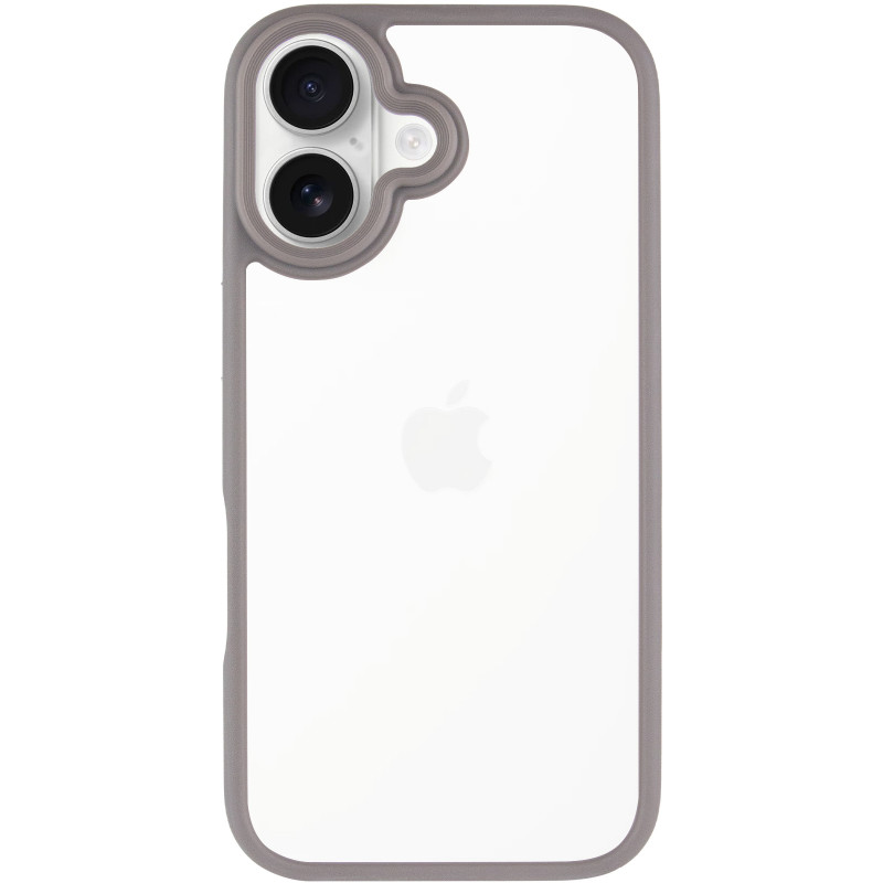 Фото TPU+PC чохол Metal Buttons на Apple iPhone 17 (6.3") (Сірий / Grey) на vchehle.ua