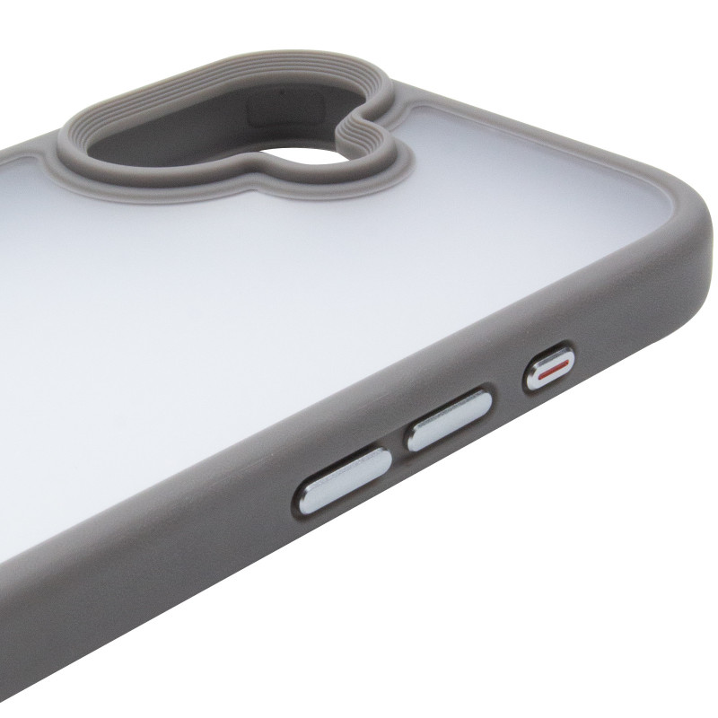 Купити TPU+PC чохол Metal Buttons на Apple iPhone 17 (6.3") (Сірий / Grey) на vchehle.ua