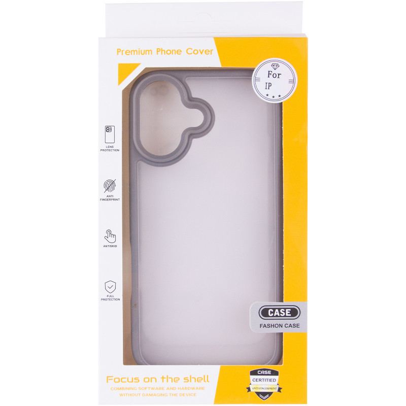 Замовити TPU+PC чохол Metal Buttons на Apple iPhone 17 (6.3") (Сірий / Grey) на vchehle.ua