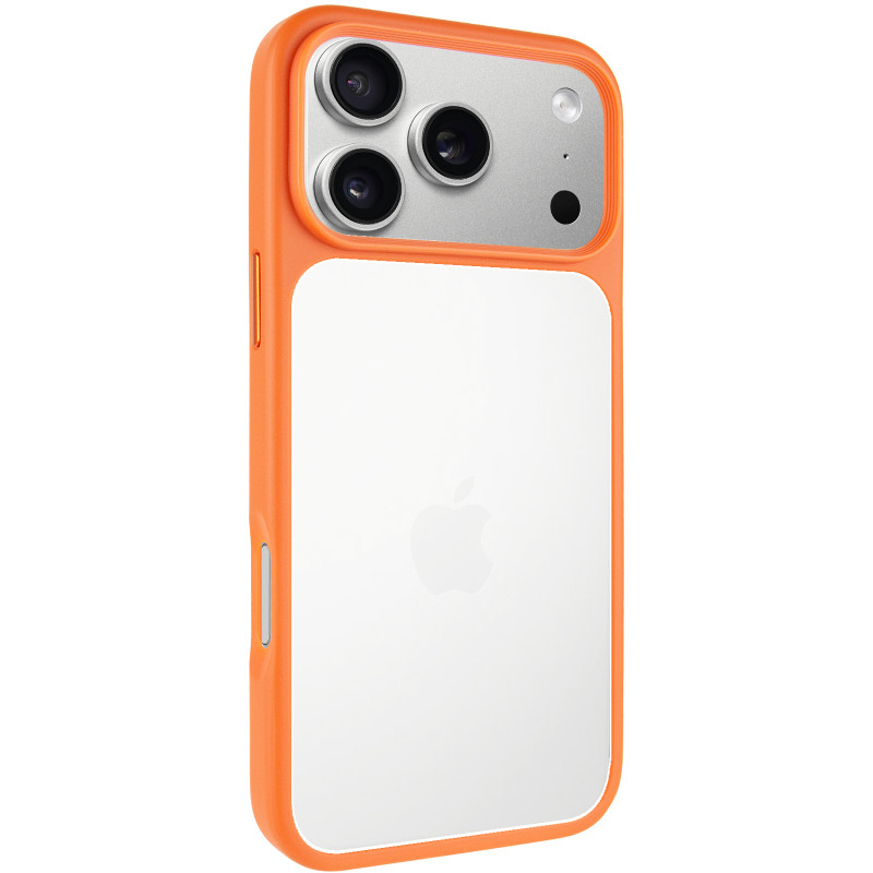 TPU+PC чохол Metal Buttons на Apple iPhone 17 Pro Max (6.9") (Помаранчевий / Orange)