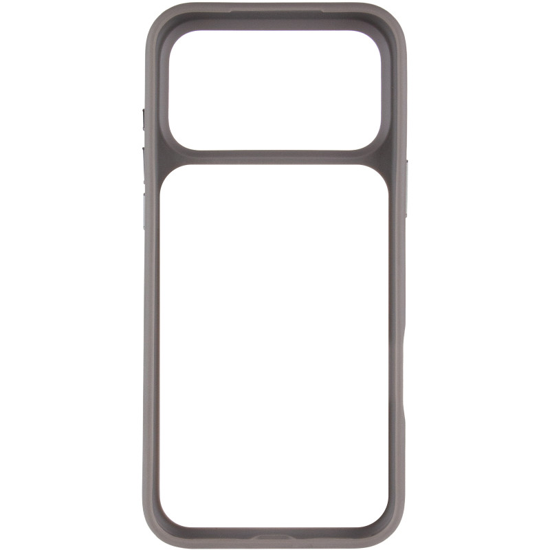 Фото TPU+PC чохол Metal Buttons на Apple iPhone 18 Pro / 17 Pro (6.3") (Сірий / Grey) в маназині vchehle.ua