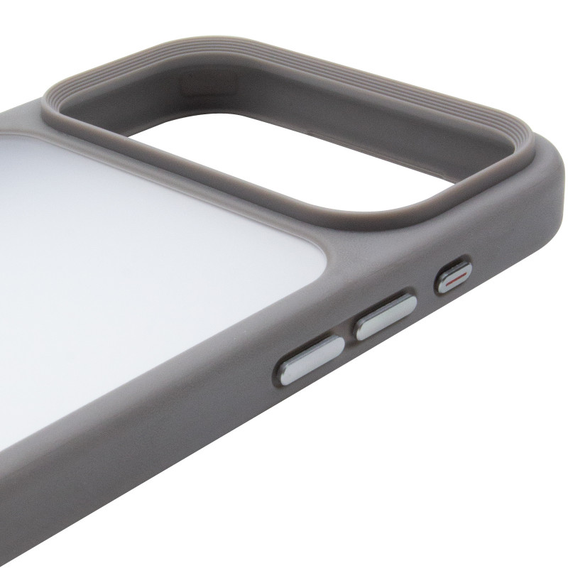 TPU+PC чохол Metal Buttons на Apple iPhone 18 Pro Max / 17 Pro Max (6.9") (Сірий / Grey) в магазині vchehle.ua