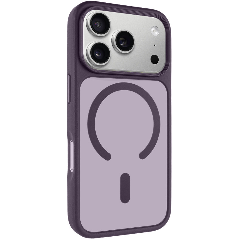 TPU+PC чехол Metal Buttons with Magnetic Fit для Apple iPhone 18 Pro Max / 17 Pro Max (6.9") (Бордовый / Deep Cherry)