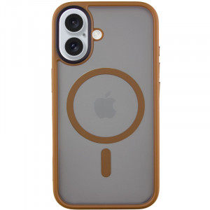TPU+PC чехол Metal Buttons with Magnetic Fit для Apple iPhone 16 (6.1")