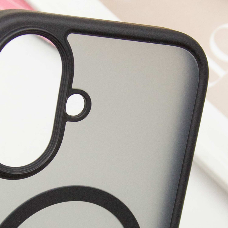 TPU+PC чехол Metal Buttons with Magnetic Fit для Apple iPhone 16 (6.1") (Черный / Black) в магазине vchehle.ua