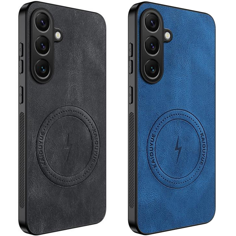 TPU+PC чохол Nappa Texture Magnetic Case на Samsung Galaxy S25 FE