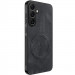 TPU+PC чохол Nappa Texture Magnetic Case на Samsung Galaxy S25 FE (Black)