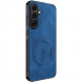TPU+PC чохол Nappa Texture Magnetic Case на Samsung Galaxy S25 FE (Blue)