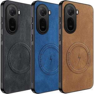 TPU+PC чехол Nappa Texture Magnetic Case для Xiaomi Poco C85x