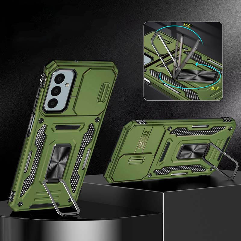 Фото Удароміцний чохол Camshield Army Ring на Samsung Galaxy S25 FE (Оливковий / Army Green) на vchehle.ua