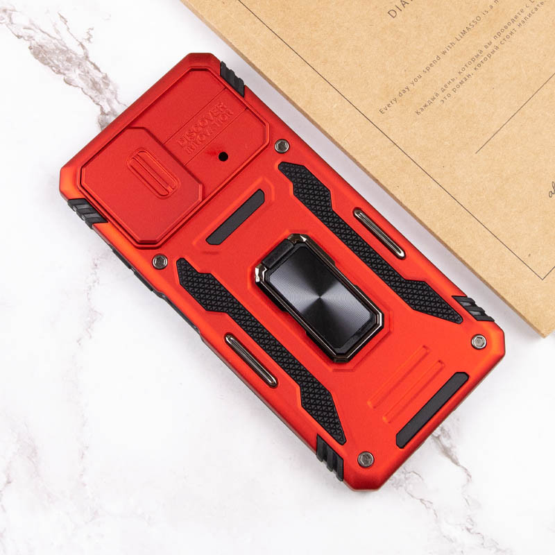 Замовити Удароміцний чохол Camshield Army Ring на Xiaomi Poco F5 / Note 12 Turbo (Червоний / Red) на vchehle.ua