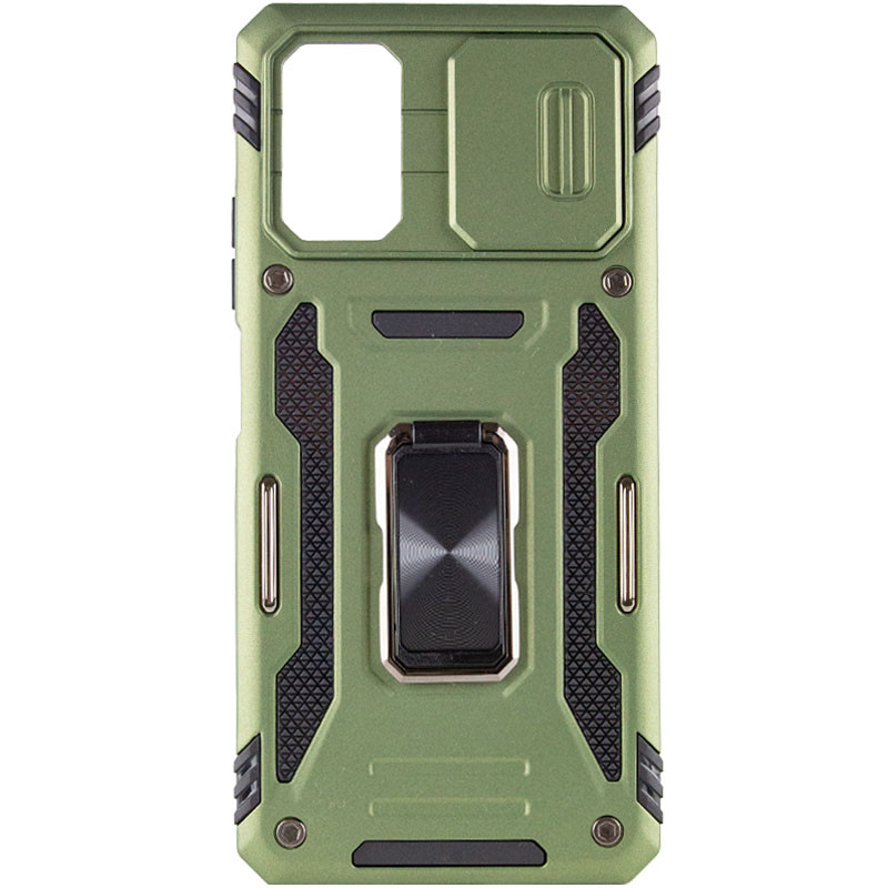 Фото Удароміцний чохол Camshield Army Ring на Xiaomi Poco F5 / Note 12 Turbo (Оливковий / Army Green) в маназині vchehle.ua