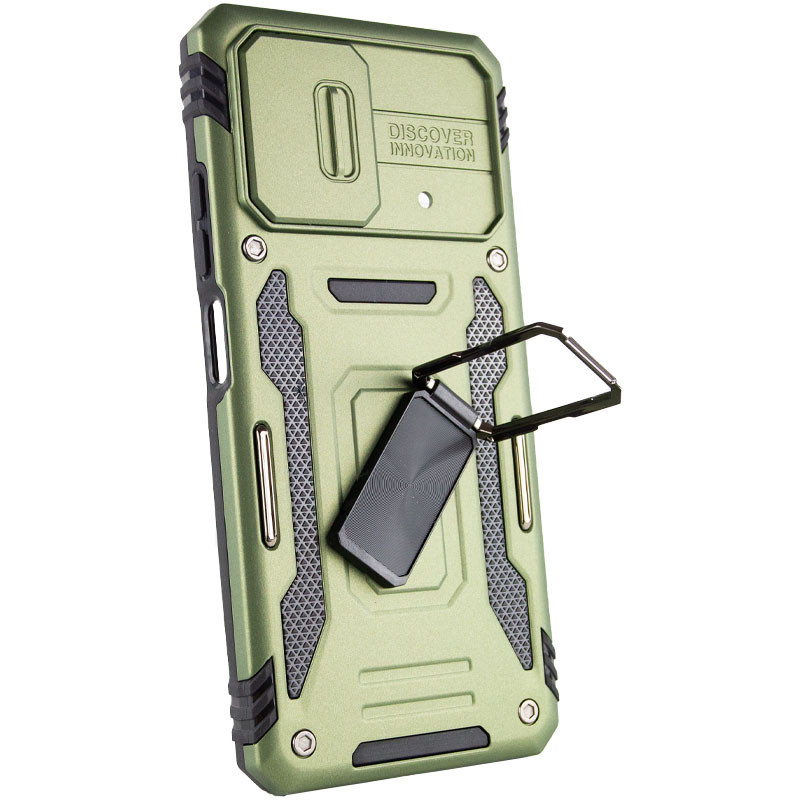 Удароміцний чохол Camshield Army Ring на Xiaomi Poco F5 / Note 12 Turbo (Оливковий / Army Green) в магазині vchehle.ua