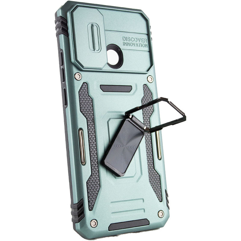 Ударопрочный чехол Camshield Army Ring для Xiaomi Redmi 10C (Зеленый / Light Green) в магазине vchehle.ua
