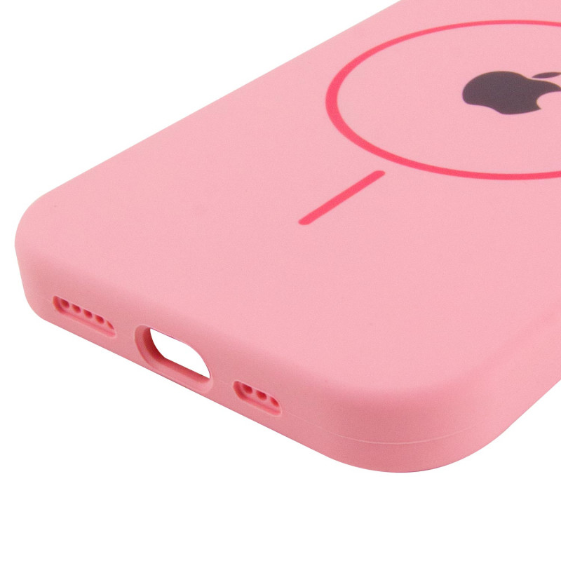 Купити Чохол Silicone Case Full Protective (AA) with Magnetic Safe на Apple iPhone 12 Pro Max (6.7") (Рожевий / Light pink) на vchehle.ua