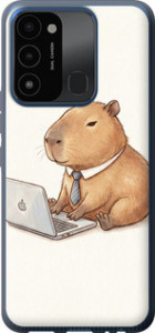 Чехол Funny Capybara CEO Working для Tecno Spark Go 2022 KG5m