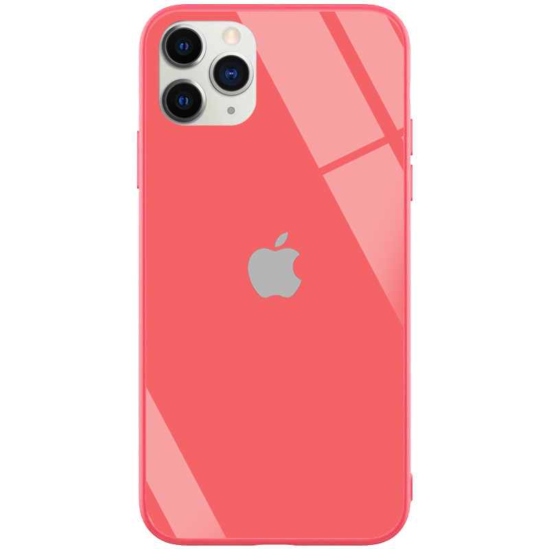 

TPU+Glass чехол GLOSSY Logo series для Apple iPhone 11 Pro (5.8") (Красный / Red orchid) 788240