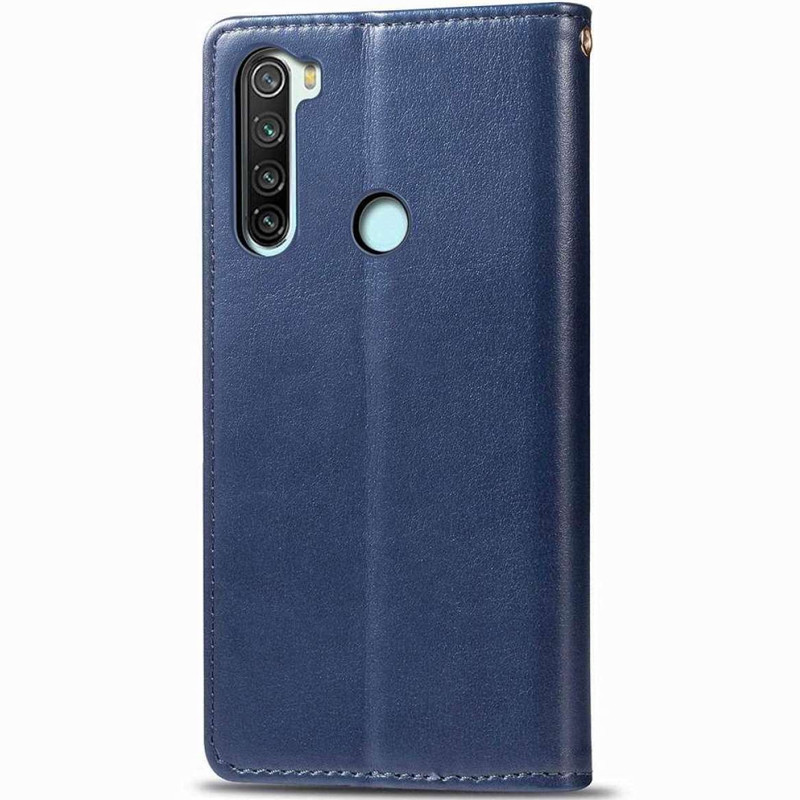 Шкіряний чохол книжка GETMAN Gallant (PU) для Xiaomi Redmi Note 8T (Синій) в магазині vchehle.ua