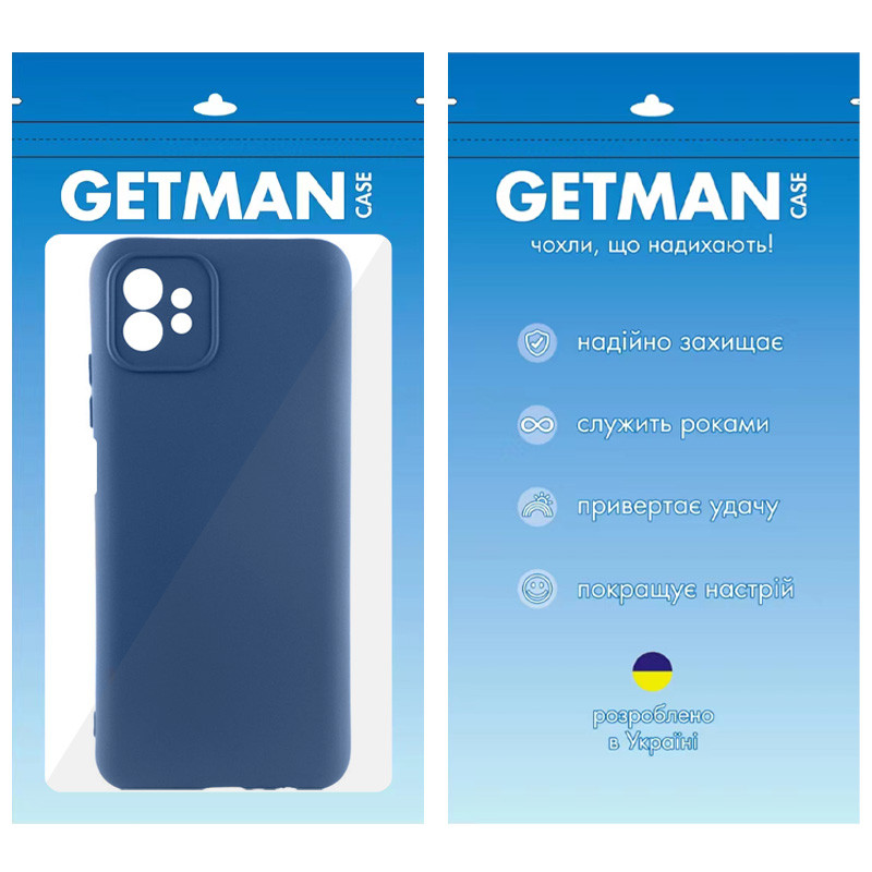 Фото Чохол TPU GETMAN Liquid Silk на Motorola Moto G32 (Синій / Navy Blue) на vchehle.ua