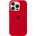 Чохол Silicone Case Full Protective (AA) with Magnetic Safe на Apple iPhone 16 Pro (6.3") (Червоний / Red)