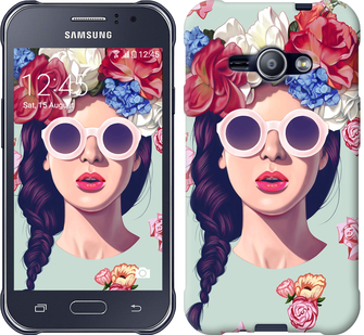 

Чехол Девушка с цветами для Samsung Galaxy J1 Ace J110H 95596
