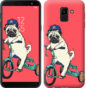 

Чехол Мопс на велосипеде для Samsung Galaxy J6 2018 642780