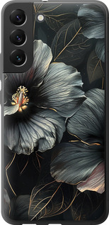 Чохол Чорні квіти на Samsung Galaxy S22 Plus