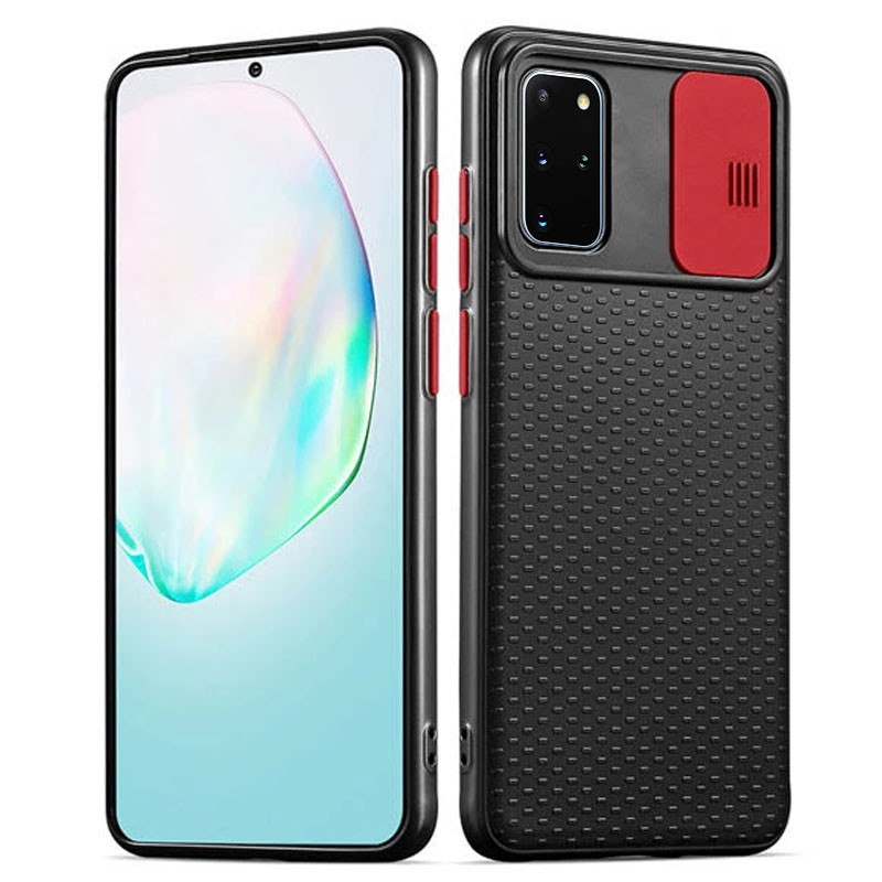 

Чехол Camshield Black TPU со шторкой защищающей камеру для Samsung Galaxy S20+ (Черный / Красный) 906679